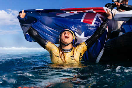Molly Picklum feiert ihren Erfolg bei den 2025 WSL Finals Fiji