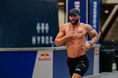 Alexander Rončević competes at the 2024 HYROX World Championship in Nice, France.