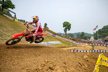 Hunter Lawrence races at Round 7 of the AMA Motocross Series 
