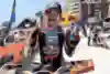 Head of the class Manuel Lettenbichler celebrates winning the Xross Serbia.