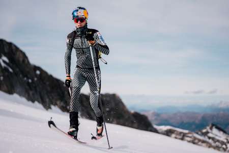 Ski mountaineer Paul Verbnjak during a race.