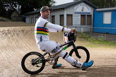 BMX athlete Twan van Gendt as seen outside the  at FCC Ammersoyen clubhouse in Ammerzoden, The Netherlands, on October 20, 2020.