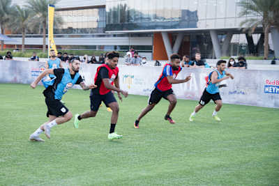 Participants at the Red Bull Neymar Jr's Five 2022 qualifier in Dubai 