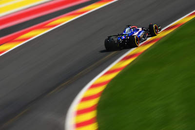 Daniel Ricciardo of Visa Cash App RB at the Belgian Grand Prix on July 28, 2024.