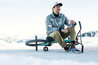 Matthias Dandois poses for a portrait during Kitzbühel Spin-Off in Kitzbühel, Austria on January 13, 2022.