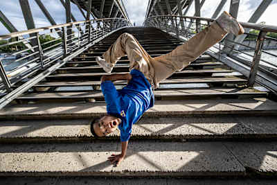 B-boy Hong 10 at the Red Bull BC One All Stars Paris take-over in Paris 