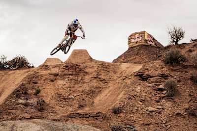 Jaxson Riddle performs at Red Bull Rampage in Virgin, Utah USA on October 10, 2026.