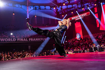 Waackxxxy dancing at the 2023 Red Bull Dance Your Style World Final.