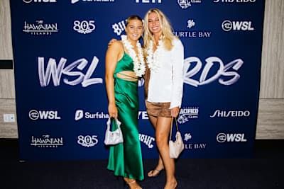Molly Picklum and Macy Callaghan at the WSL Awards Night. 