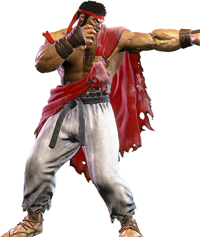 A screengrab of Ryu in Street Fighter 6. 