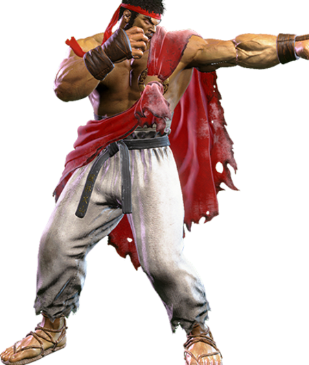 A screengrab of Ryu in Street Fighter 6. 