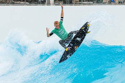 Australian Jarvis Earle competes in the Siheung Korea Open