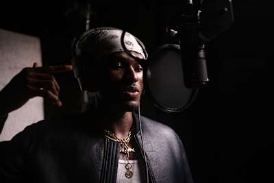 Will Claye in the studio