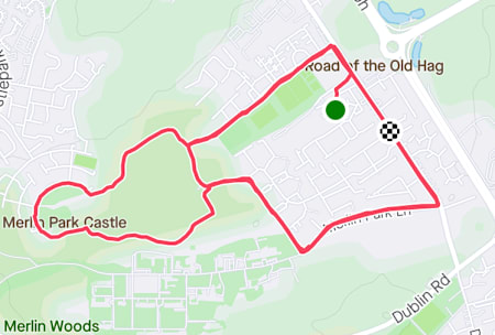 Merlin Woods running route, Galway, Ireland
