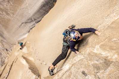  Sasha DiGiulian climbs the Platinum route on El Capitan in Yosemite National Park, California, USA on November 12, 2025. 