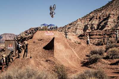 Hannah Bergemann at Red Bull Rampage in Virgin, Utah, USA on October 17, 2025.