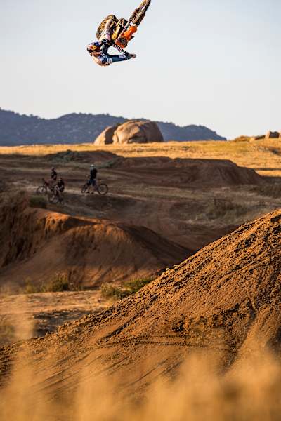 Tyler Bereman rides at Chocolate Mountain Ranch in El Cajon, CA, USA on 27 June, 2020.