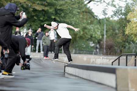Torey Pudwill during the Red Bull Drop In Tour 2022 in Cologne, Germany 