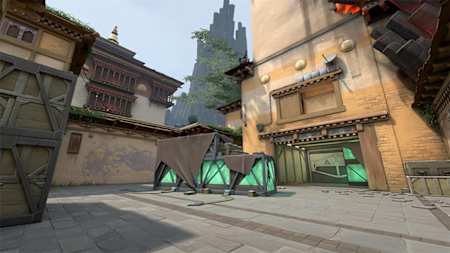 A scene from VALORANT's Haven map