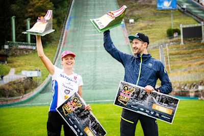 Kristina Néč-Lapinová a Jakub Šiarnik na Red Bull 400 v Bischofshofene, Rakúsko – 3. október 2020