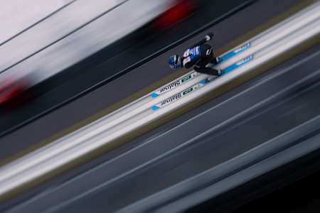 Sara Takanashi takes the plunge ski jumping.