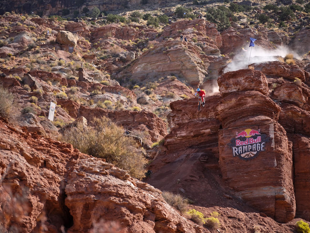 Brett Rheeder performs at Red Bull Rampage 2019 in Virgin, Utah, USA on October 24, 2019.