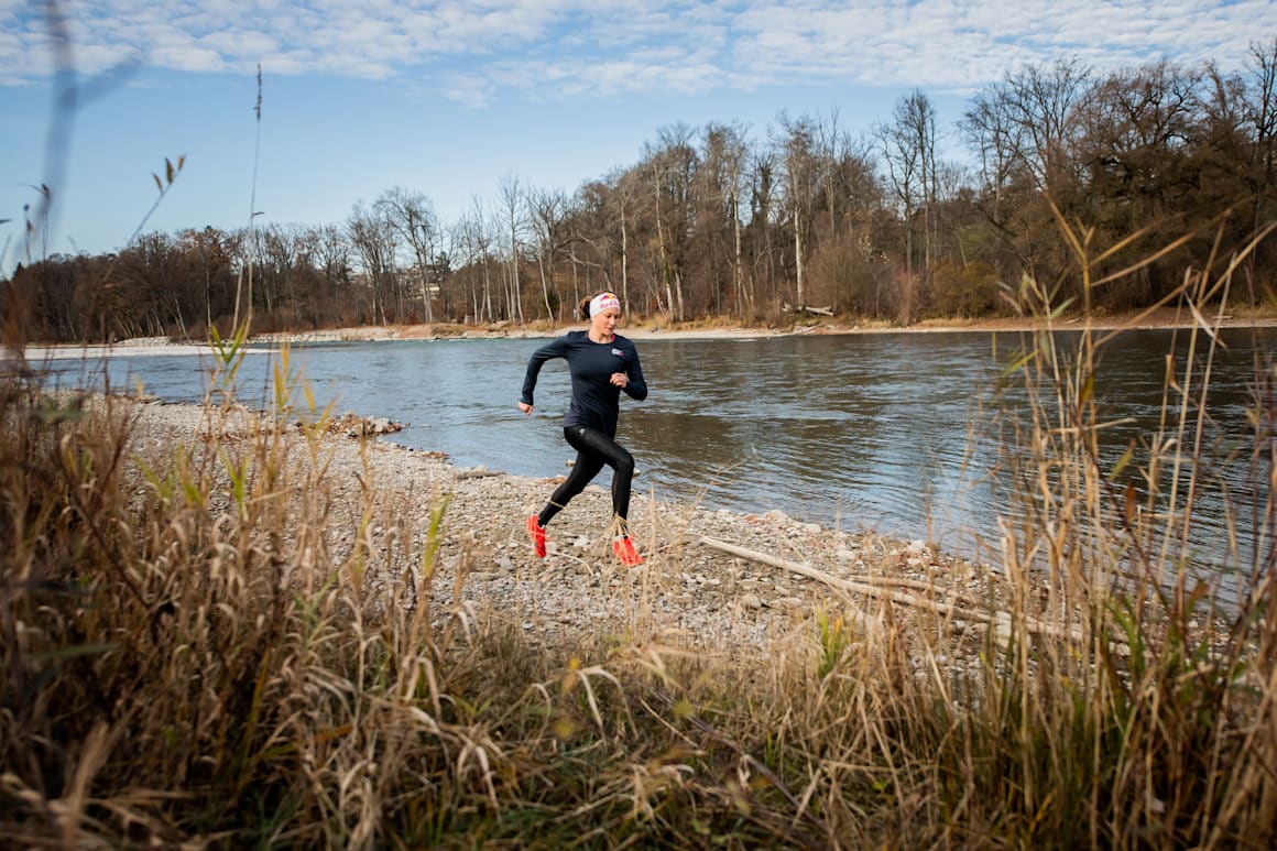 A orientadora Judith Wyder da Suíça durante uma sessão de treino em Belp, Suíça, a 23 de novembro de 2020.