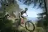 Riders takes on mountanous single track in Carinthia, Austria,