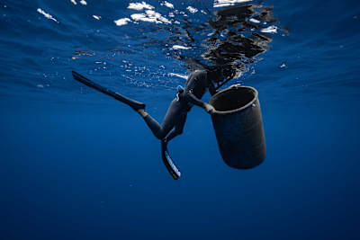 Escombros en el Océano Pacífico.