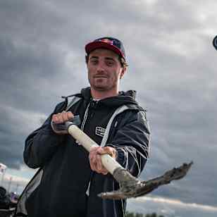Bruno Hoffmann working on his spot during Red Bull Build the Trick in Kiev, Ukraine on August 8, 2017.