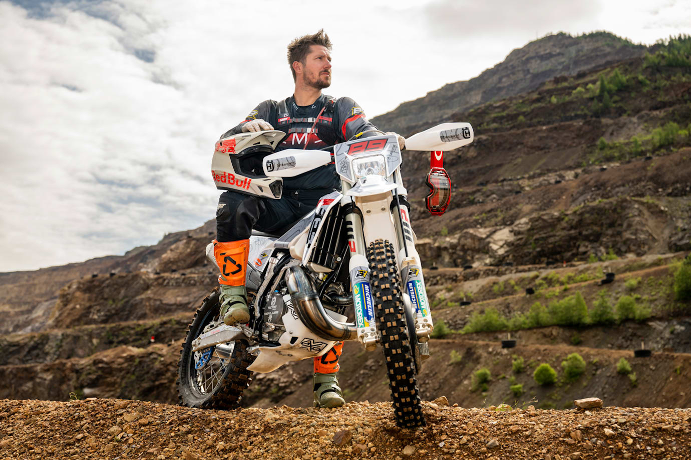 Olympian and Austrian national hero Marcel Hirscher is competing at the 2022 Red Bull Erzbergrodeo.
