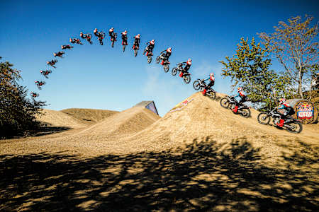 Tyler Bereman hits a jump at Red Bull Imagination 2023 in Kansas