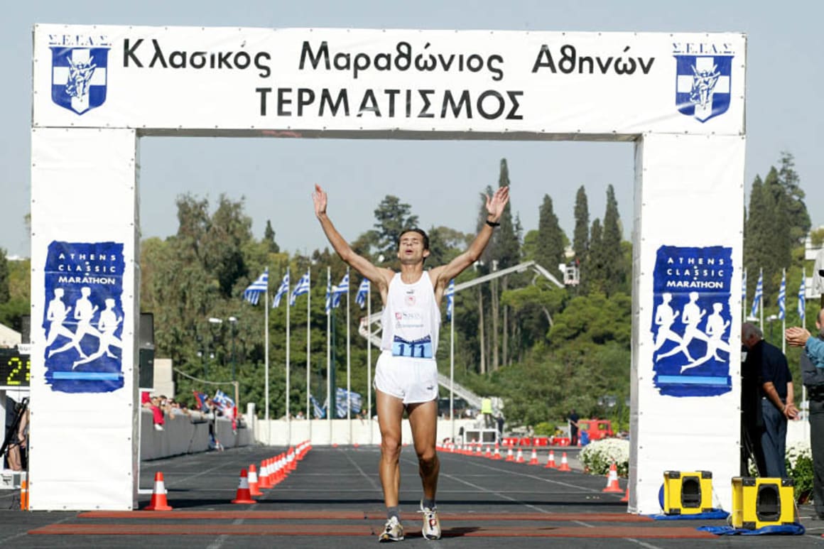 Στον Κλασσικό Μαραθώνιο Αθηνών το 2003