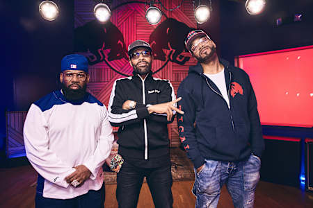 Raekwon, Redman and Method Man in the studio for Red Bull Spiral.