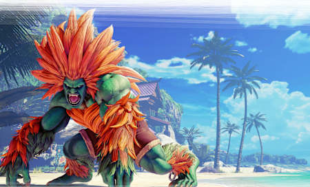 The character Blanka pictured in Street Fighter V.