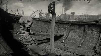 Ce sabre de pirate est une des armes rares de Red Dead Redemption 2 et est sur un navire abandonné.