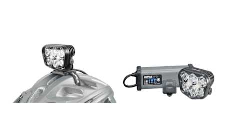 Imagen del potente foco Lupine Alpha para ser montado en el casco.