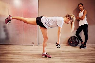 Anna Seidels Fitness-Training geht vor allem in die Beine und den Po!