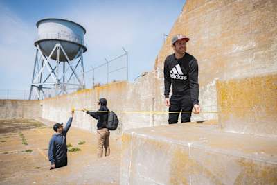 Danny MacAskill à Alcatraz, à San Francisco.