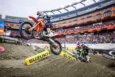 Cooper Webb at the 2022 AMA Supercross Series in Foxborough, MA