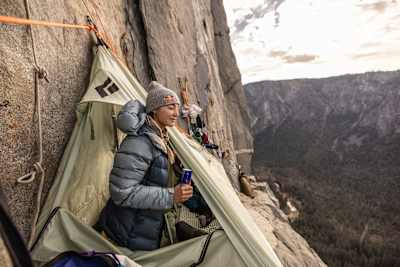 Sasha DiGiulian climbs the Platinum route on El Capitan in Yosemite National Park, California, USA on November 12, 2025. 