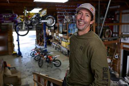 Travis Pastrana poses for a portrait during filming of his Discover Your Wiiings segment, at his home 'Pastranaland' in Annapolis, MD, USA on November 22, 2020.