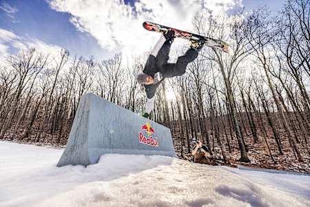 Zeb Powell rides at Mountain Creek during the Red Bull Slide-In Tour