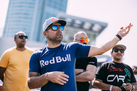 Abdo Feghali was seen during Red Bull Car Par Drift UAE Final at Corniche in Abu Dhabi, United Arab Emirates on March 4th, 2023  