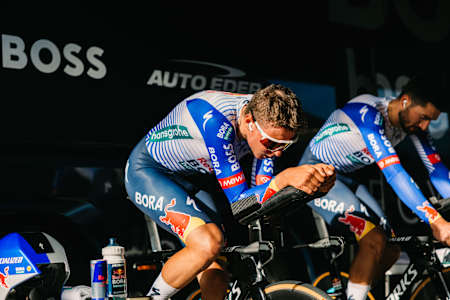 Lorenzo Finn warming up for the TTT