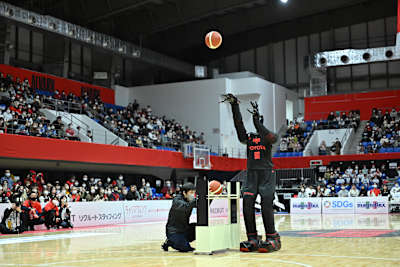 Cue6 shooting some hoops in Tokyo, Japan.