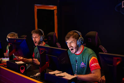 Participants compete during the Red Bull Campus Clutch World Final at Istanbul, Turkey on November 23, 2023. 