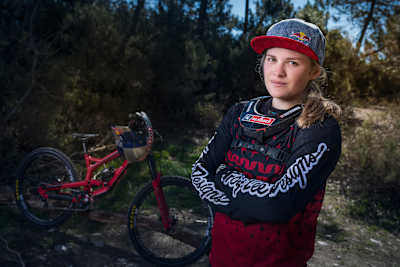 Valentina Höll poses for a portrait in Finale Ligure, Italy on April 1, 2018.