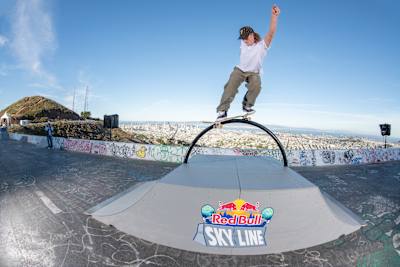 Roman Pabich Backside Smith at Red Bull Sky Line in San Francisco, California, USA on October 18, 2024 
