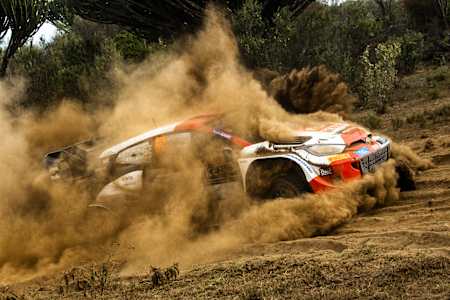 Kalle Rovanperä performing during the World Rally Championship Kenya 2022 in Naivasha, Kenya on June 24, 2022. 